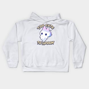 Too Cute To Spook Little Halloween Fox Ghost Kids Hoodie